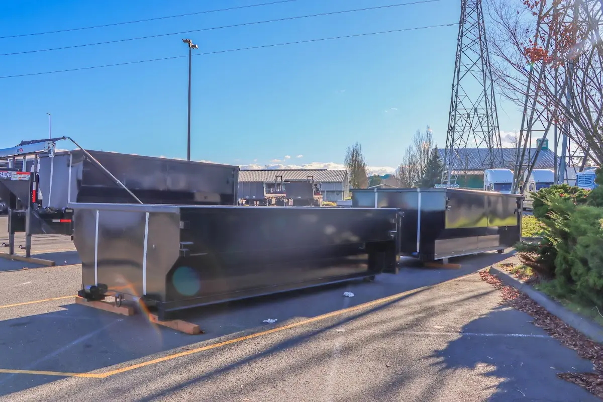 Roll-off dumpster ready for waste disposal at job site for Construction Dumpster Rental in San Luis Obispo